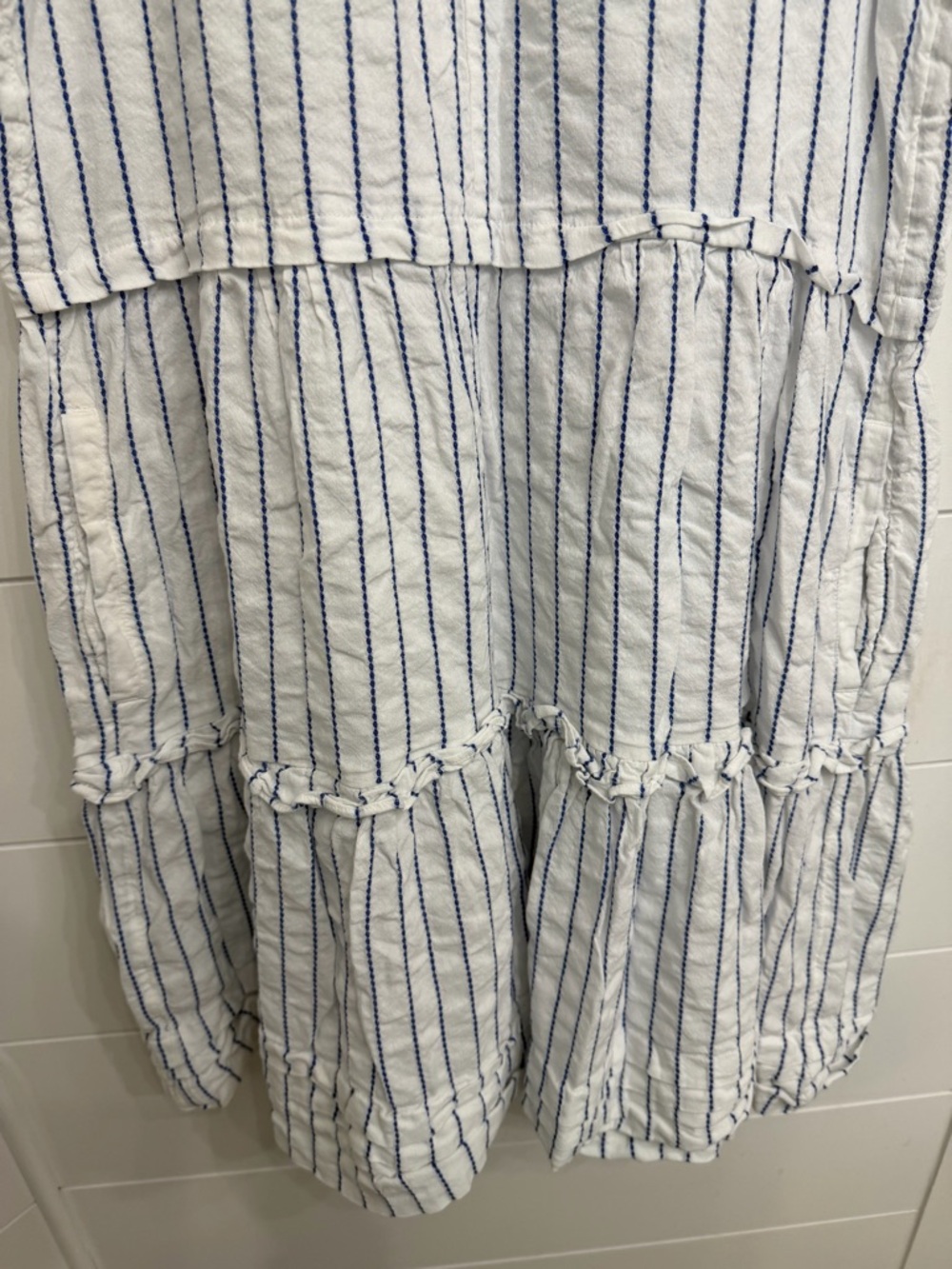 ME+EM Women's Striped Swing Tiered Mini Dress Size 12 - 36591 - Picture 10 of 14